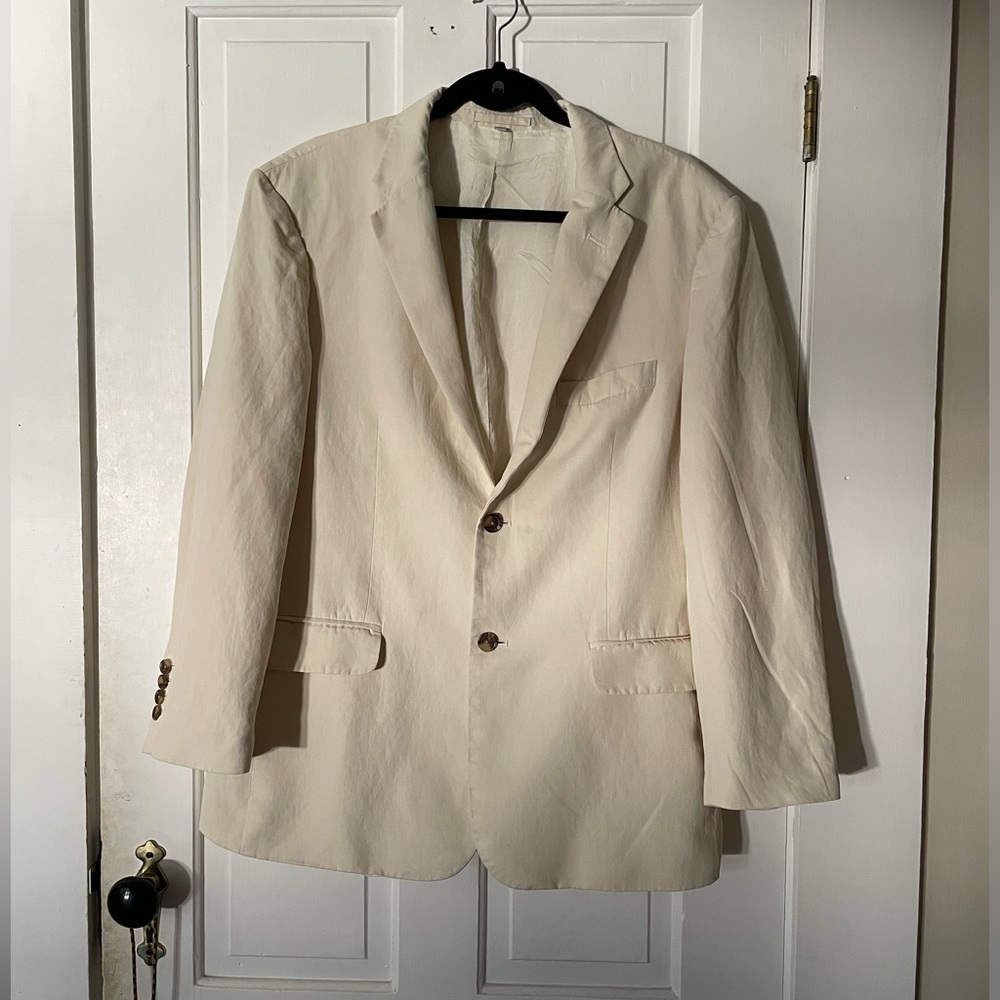 J. Peterman Silk and Linen Blazer